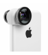 OlloClip sistem lentile 3-in-1: Fisheye, Wide-Angle, Macro pentru iPhone 5c - alb