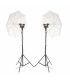 Hakutatz LED-003 - kit lumini LED duble cu umbrele si stative