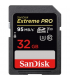 SanDisk Extreme Pro SDHC 32GB, UHS-I, V30, U3,  citire 95MB/s, scriere 90MB/s