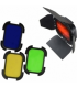 Godox - Kit honeycomb + 4 filtre (rosu, galben, albastru, verde) pentru AD200
