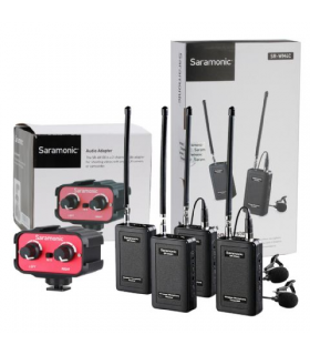 Saramonic Duo Microphone Kit Wireless SR-WM4C with Audiomixer AX100
