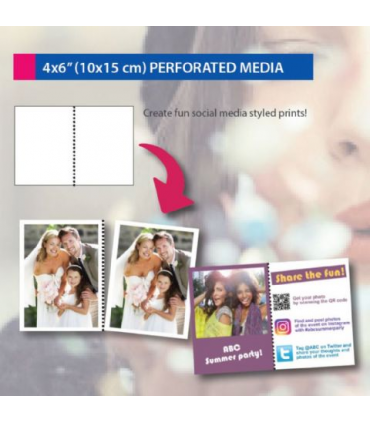 DNP Paper DSRX1HS-4X6P 2 Rolls à 700 prints. 10x15 Perforated for DS-RX1HS