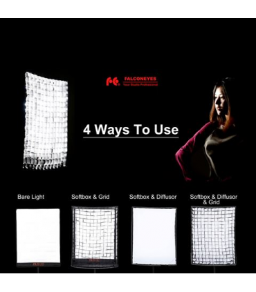 Falcon Eyes Softbox + Honeycomb Grid RX-SB36HC for LED RX-36TDX