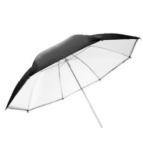 Falcon Eyes Jumbo Umbrella URN-T86TSB1 Transparent White + Silver/Black Cover 216 cm