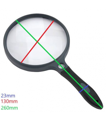 Carson Handheld Magnifier with Rubber Grip 2x130mm