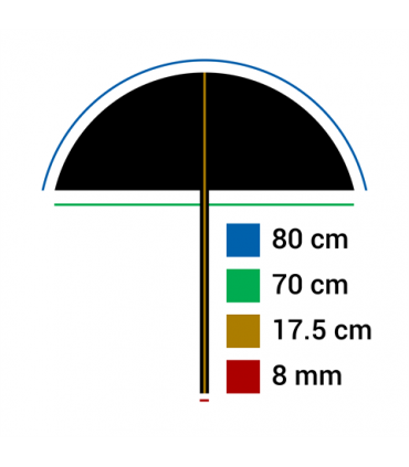 Umbrelă Falcon Eyes UR-32T Alb Translucid 80 cm