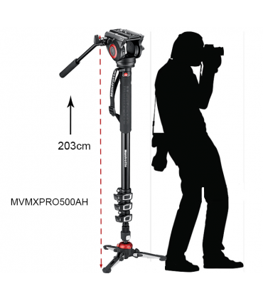 Manfrotto MVMXPRO500 monopied video cu baza Fluidtech